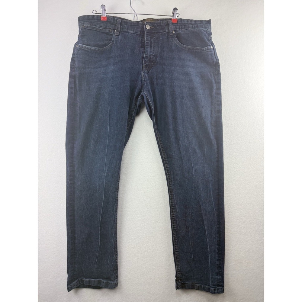 Copper & Oak Jeans Mens 38x32 Slim Straight Blue Denim Distressed Workwear
